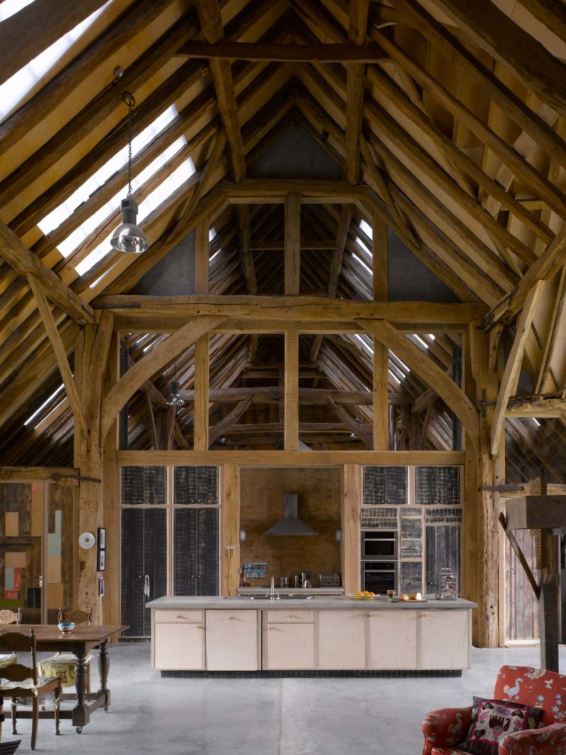 A listed barn converted into a loft