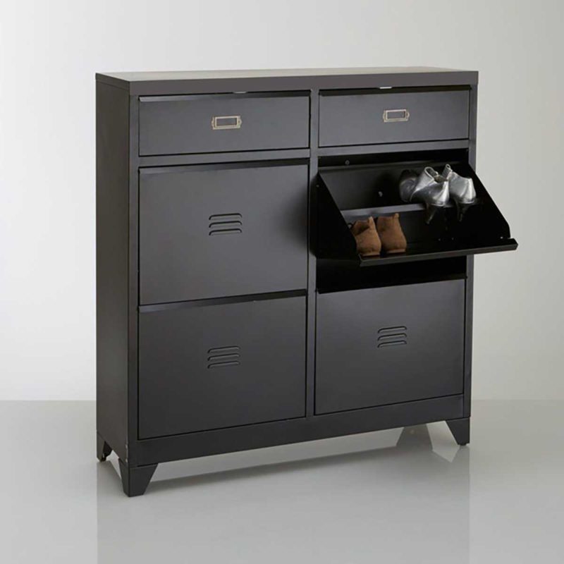 Metal shoe cabinet