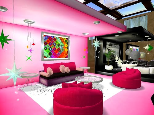 Pink Color Living Room (2)