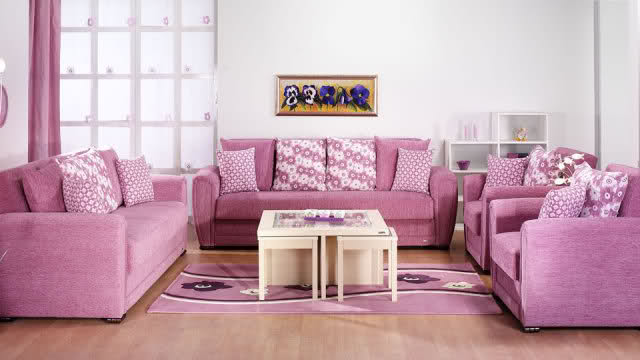 Pink Color Living Room (8)