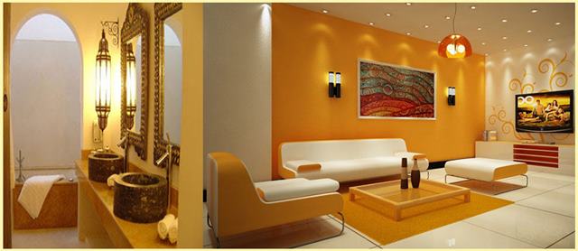 Gold color home decoration