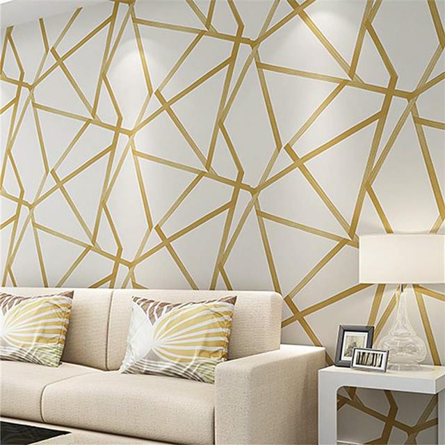 metallic-geometric wallpaper