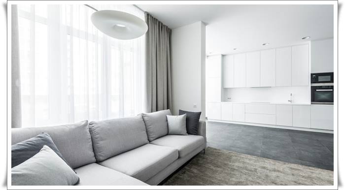 grey colored sofa in living room