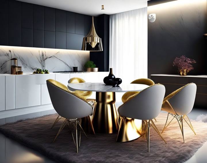 2025 modern very stylish kitchen table