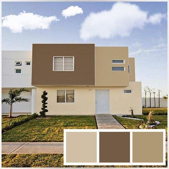 Exterior House Colors Beige and Brown