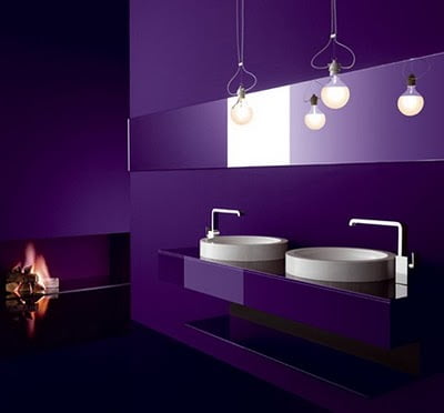 purple weighted bathroom accessories