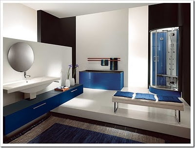 Blue bathroom