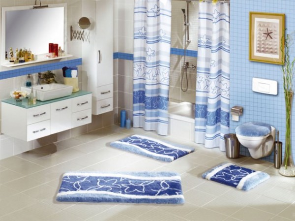 blue bathroom decorations 600x449 Blue bathroom decorations