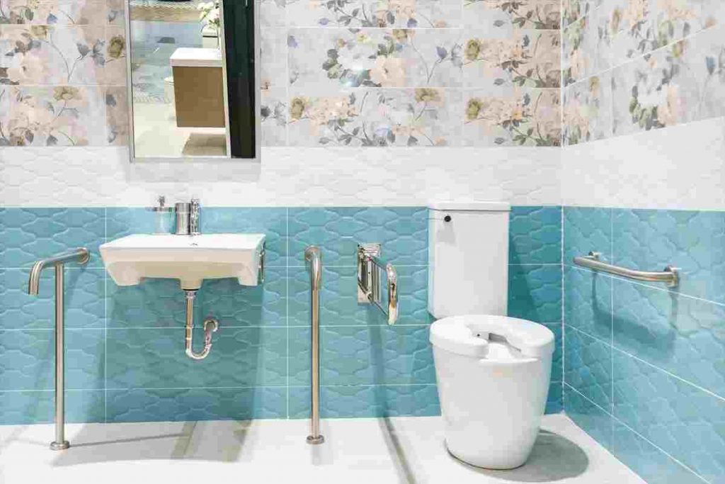 bathroom with celestial ceramics