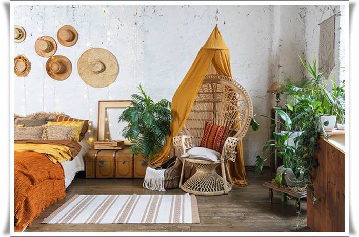 bohemian style bedroom