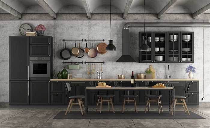 Black kitchen