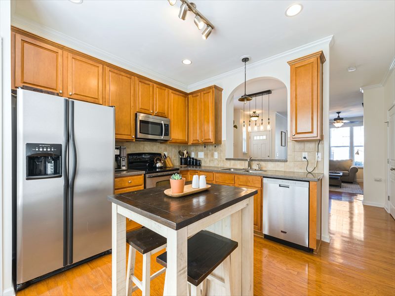 American kitchen living room