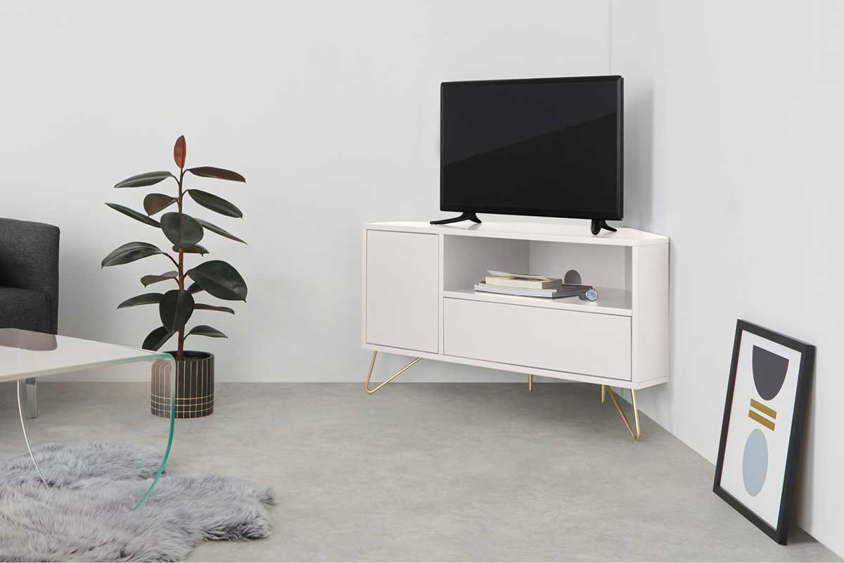 Designer corner TV cabinet