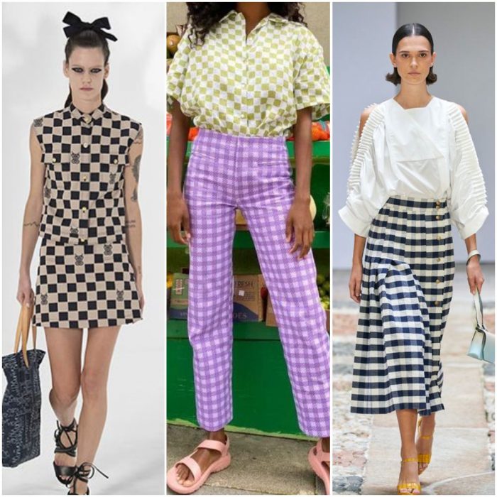 rhombuses and plaid fashion prints summer 2025