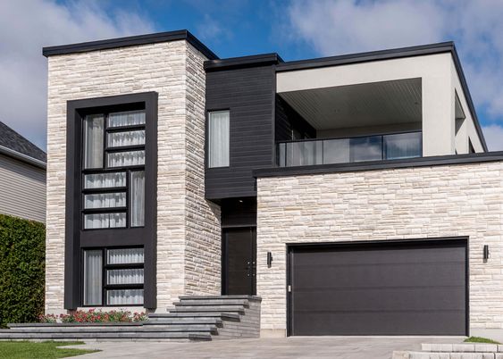 stone-clad houses