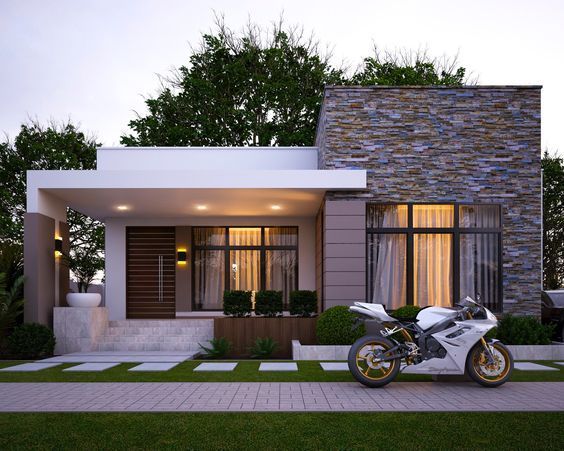 stone modern house designs