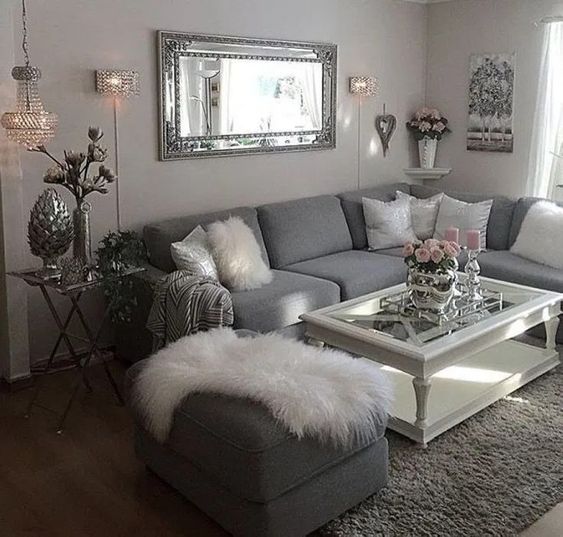 grey living room decoration