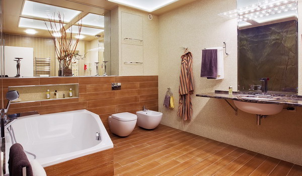 Tile and Non-Tile Bathroom Design Ideas