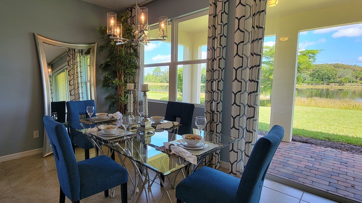 dining room-large mirror