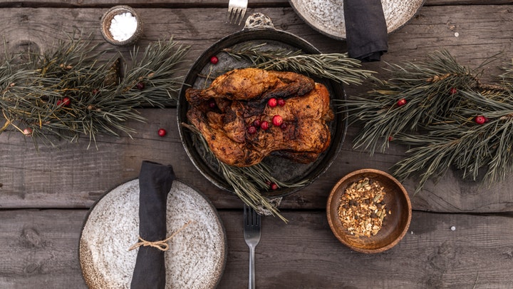 Christmas weathered looking tableware