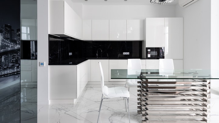 high gloss polished kitchen