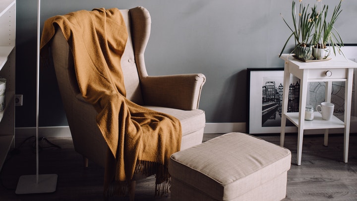 blanket on the couch