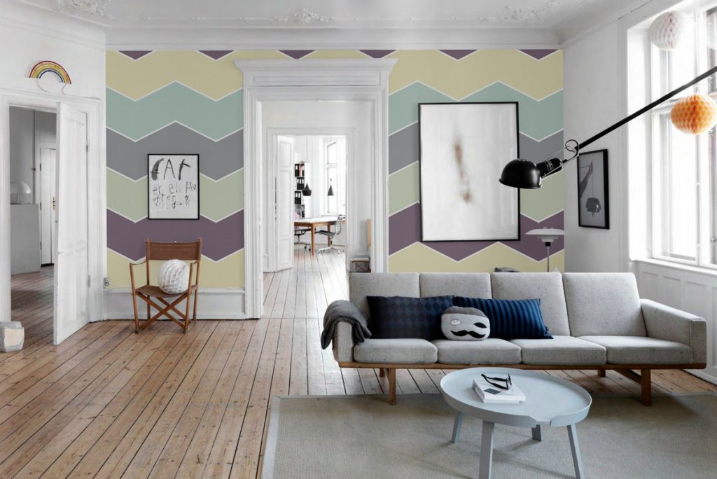 Painting the walls in two or more colors