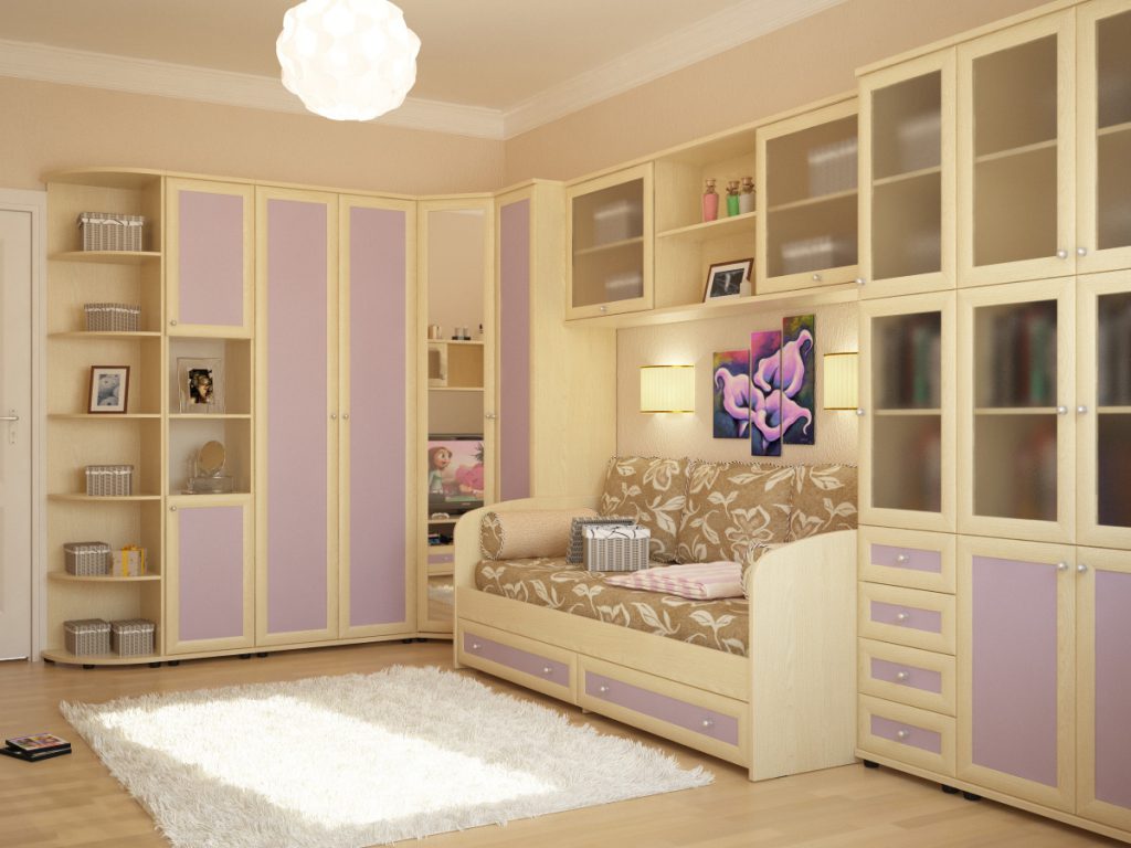 Color scheme of the room for the girl