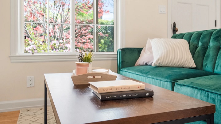 decorated coffee table