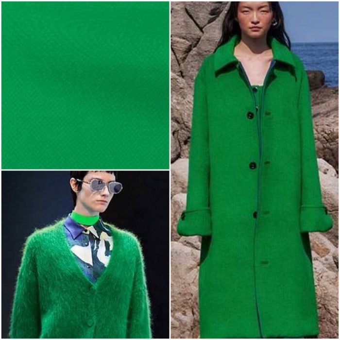 intense green Trendy colors winter 2025