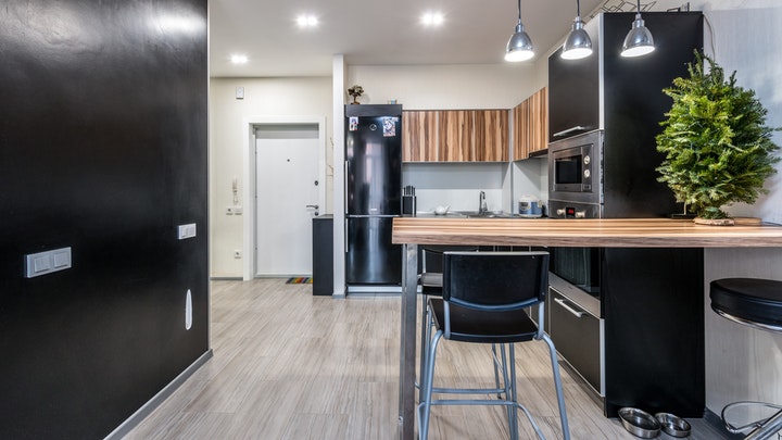 industrial style kitchen