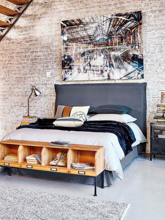 furnishing a room in industrial style