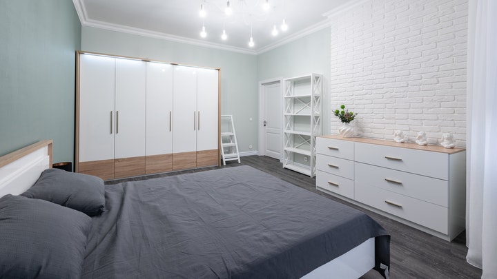 white furniture in bedroom