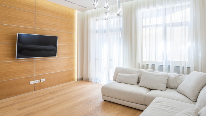 living room with several decorations