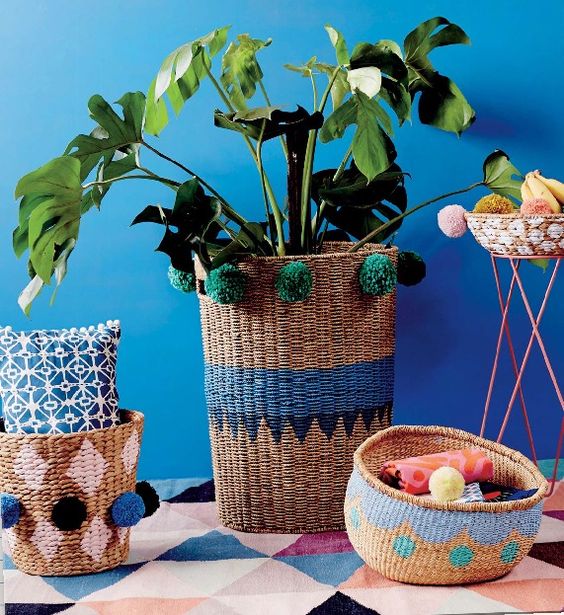 how to color wicker basket