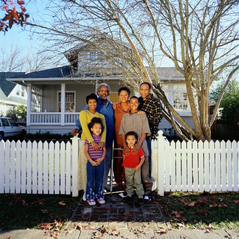 family living in the same house