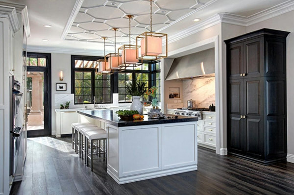 island kitchen white black design modern kitchen