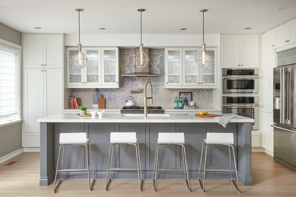 island cozy kitchen with modern kitchen pendant lights install