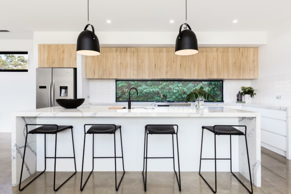 island white kitchen island black accented modern kitchen