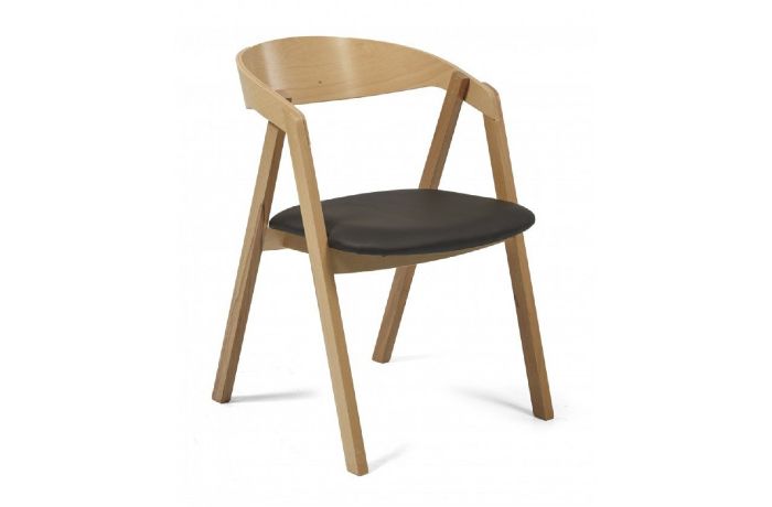 solid wood chair armchair minimal polihome