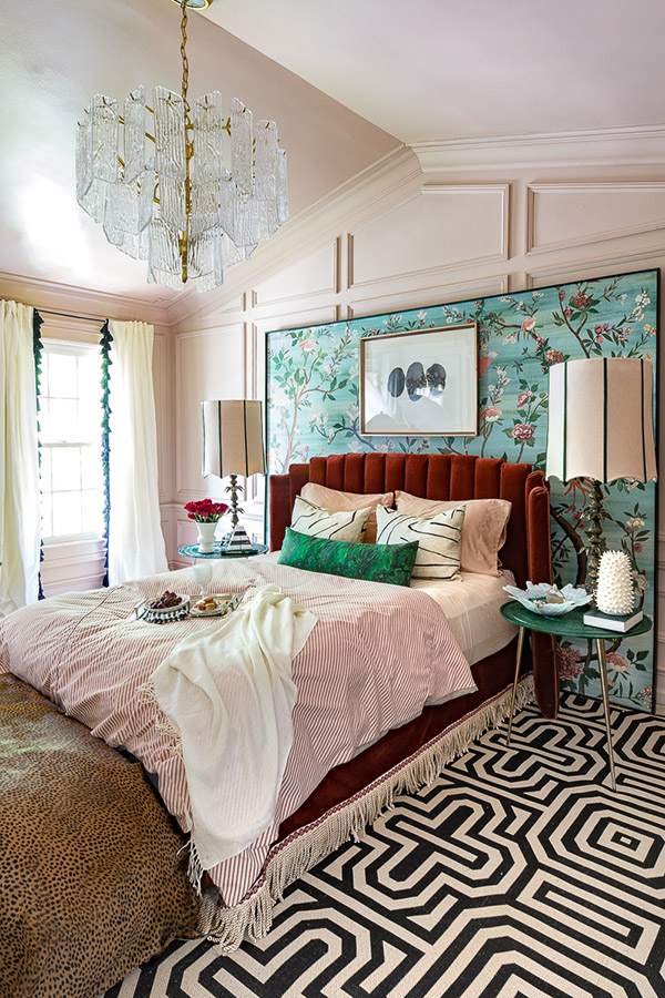 Cheerful and beautiful designer double bedroom