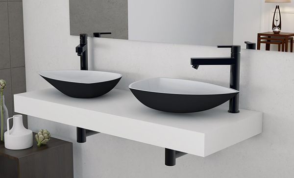 Black modern design sink