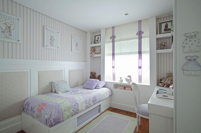 kids room decor with white lilac