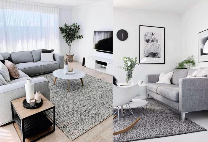 minimalist decorated living rooms