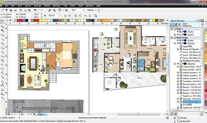 architectural design coreldraw screen