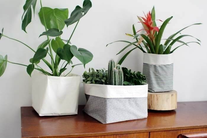 fabric cache pot planters