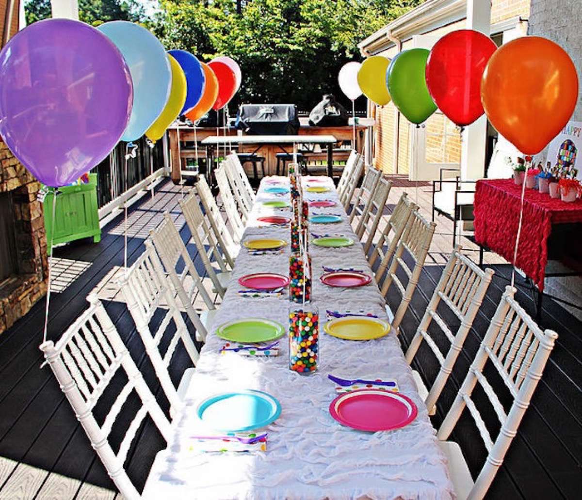 decorated tables for birthdays