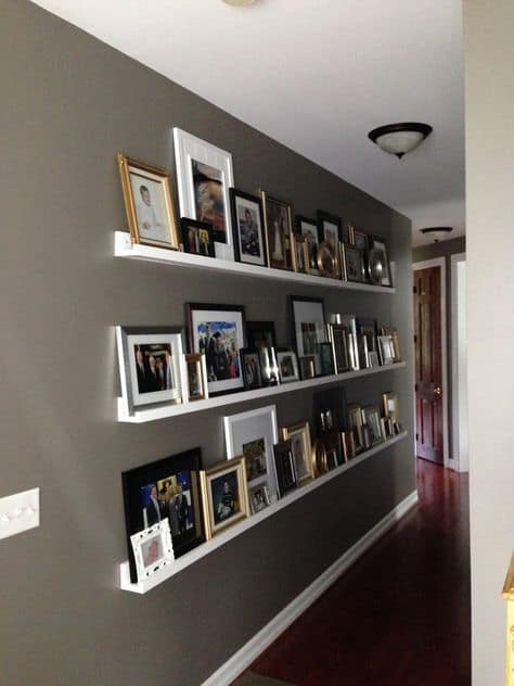 Cover your wall with three shelves