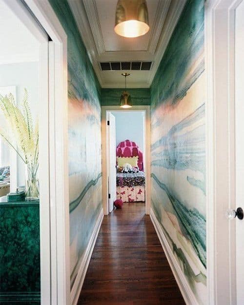 9-Create a focal wall with wallpaper