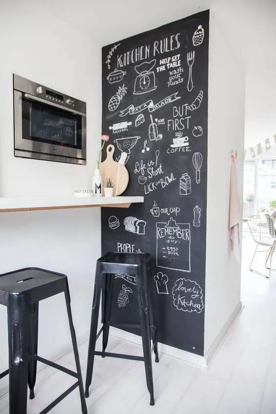 Accent a wall with a chalkboard